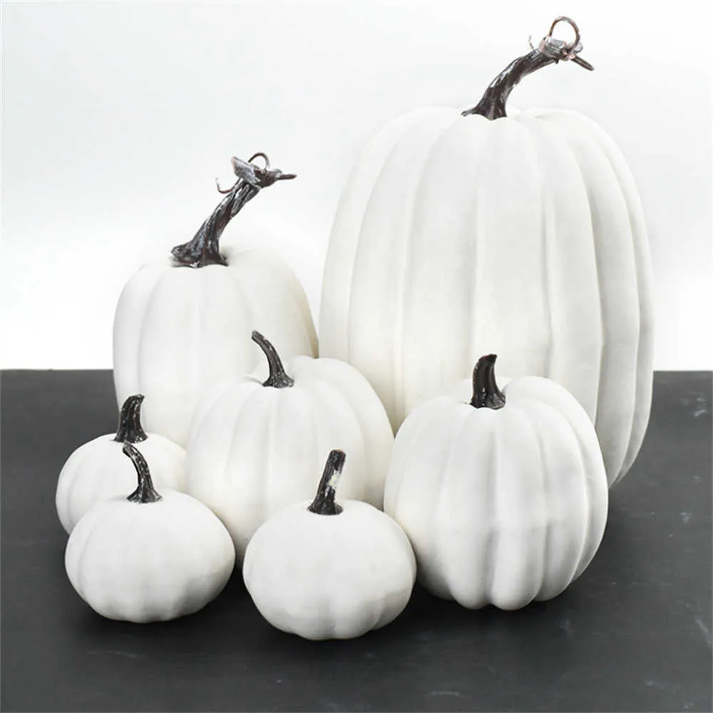 Artificial Pumpkins Assorted Fake Vegetables Simulation Pumpkin for Halloween Thanks Giving Party DIY Craft Home Decoration Y0829
