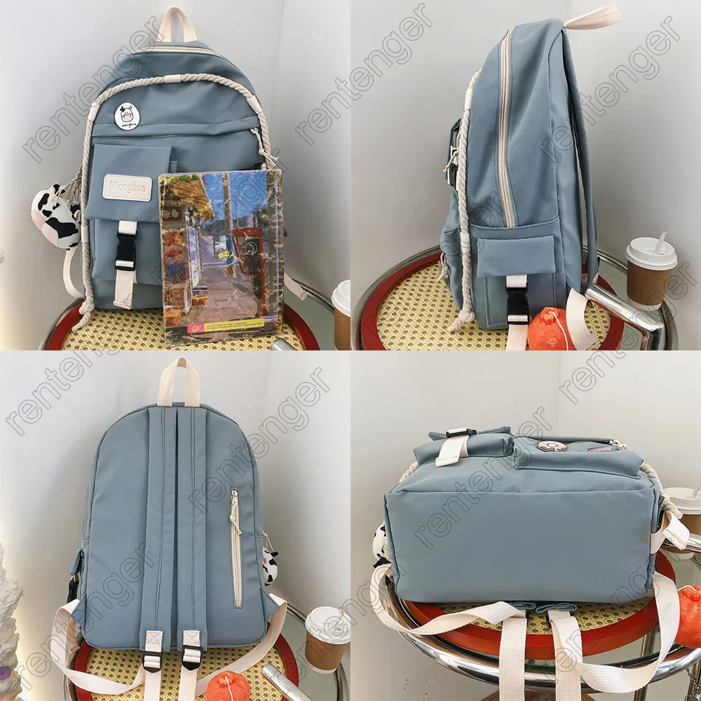 Backpack Girl Waterproof Nylon Kawaii Women College School Bag Female Student Cute Laptop Fashion Book Cool Trendy