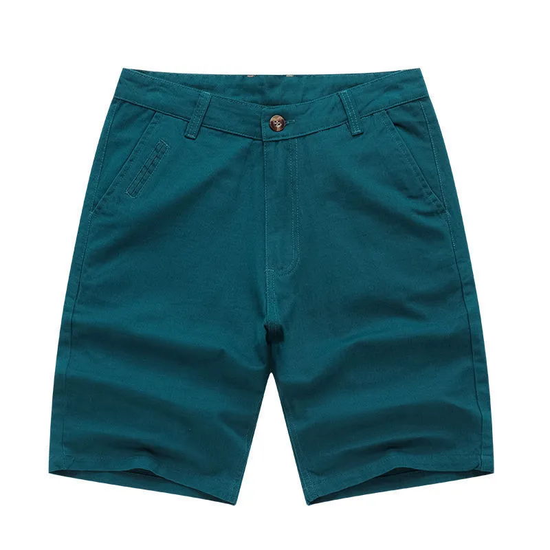 Effen kleur mannen zomer korte broek katoen losse short voor mannen werken outdoor casual big size cargo heren shorts 6 kleuren 210524