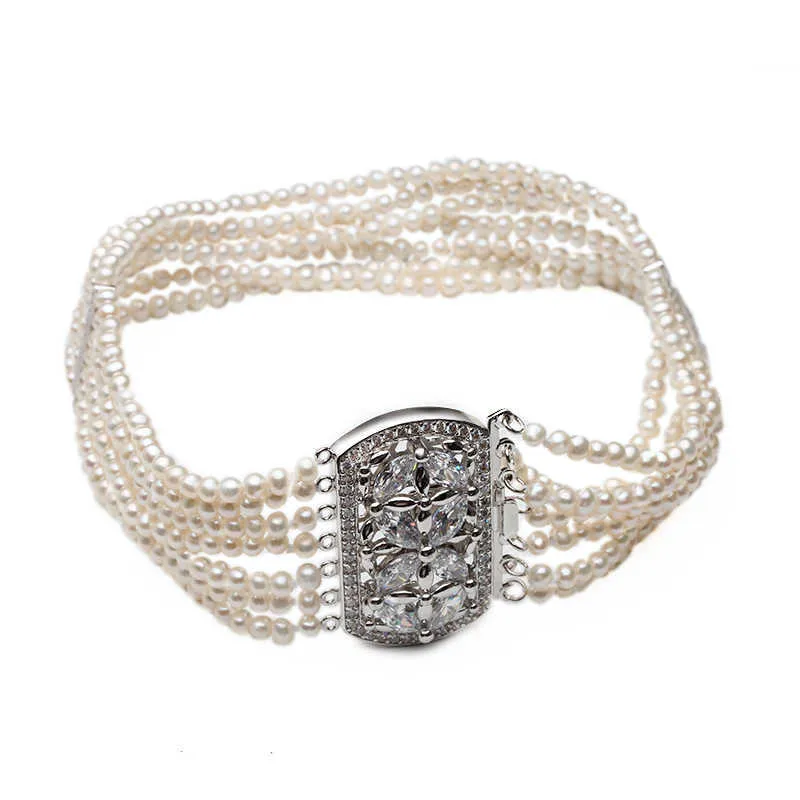 Girocollo donna, matrimonio d'acqua dolce, collana di perle reali multifila, gioielli ragazza