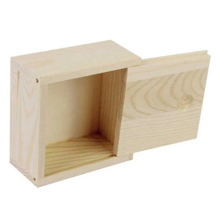 /lotウッドハンドメイドソープボックス木製パッキングボックスジュエリー収納ボックス8.5*8.5*4cm
