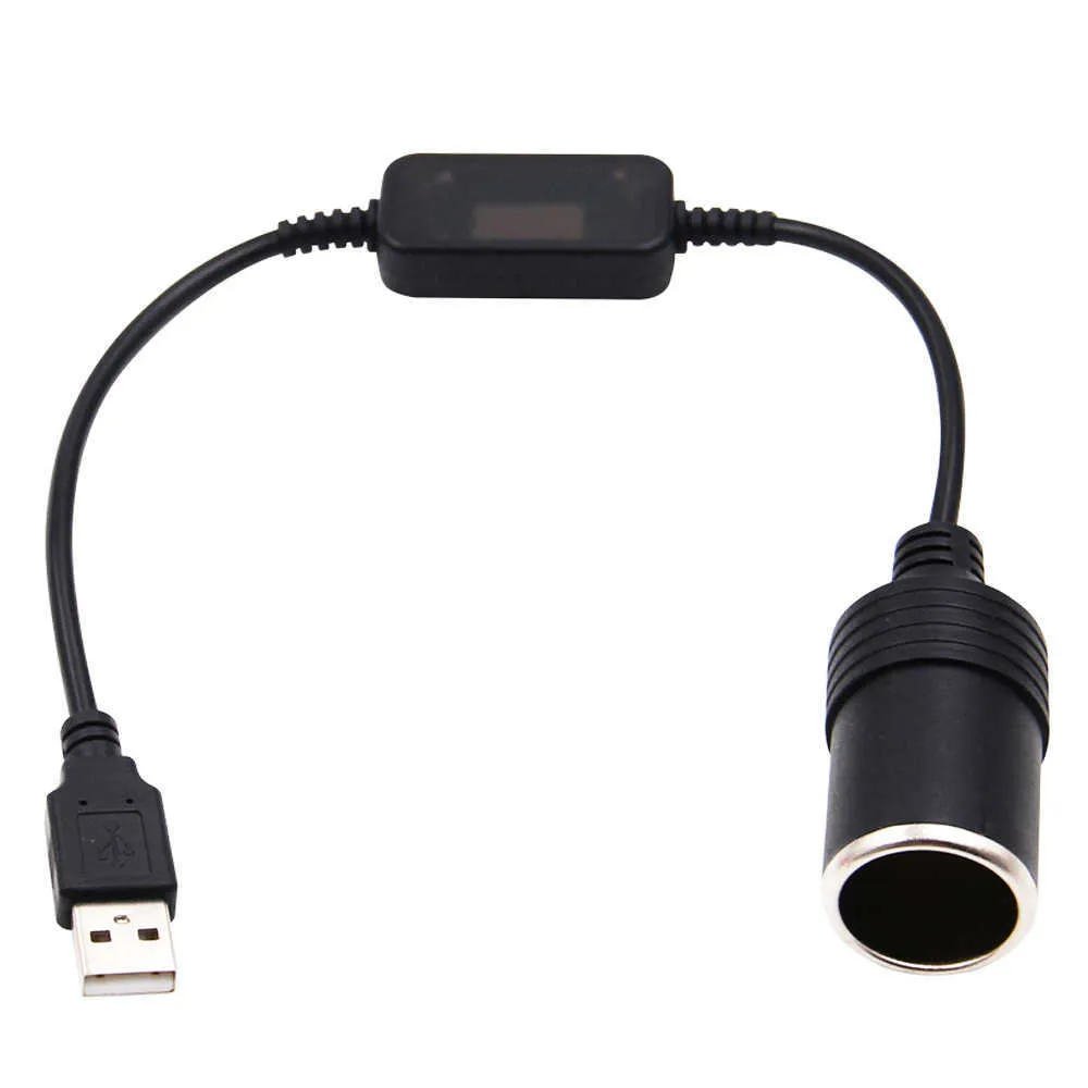 Car Cigarette Lighter Socket USB 5V To 12V Converter Adapter Wired Controller Plug Connector Auto Interior Accessories