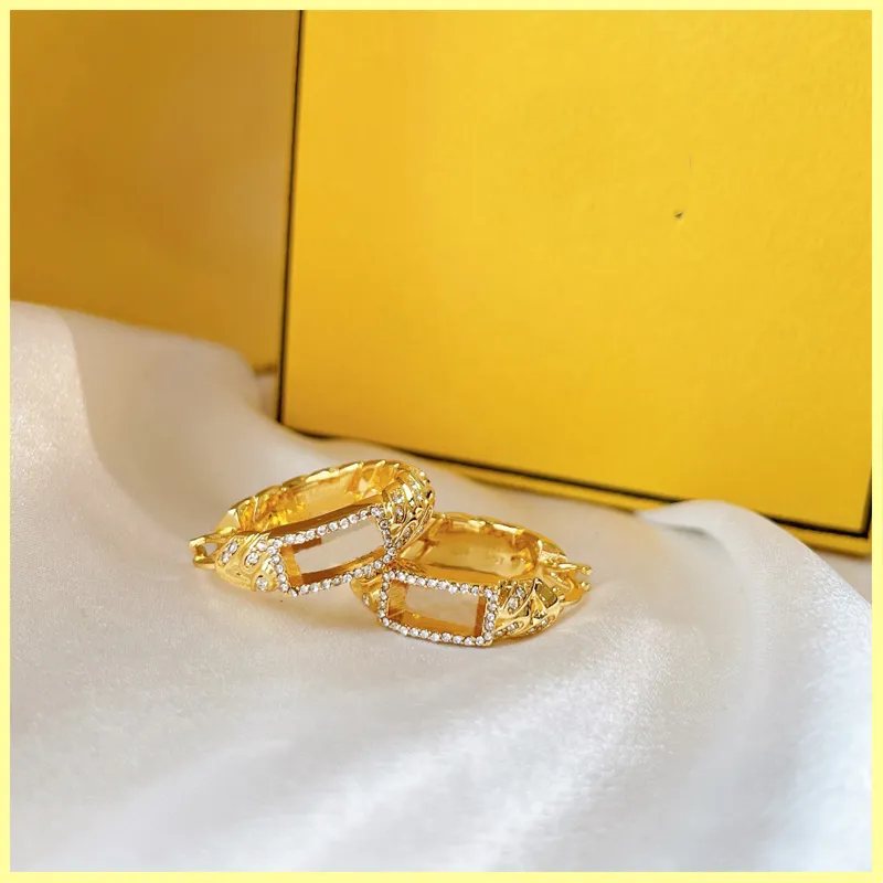 Układki do obręczy dla kobiet projektanci kolczyki litery stadnina biżuteria luksusowy dimond f z kolczyków 925 srebrne buki naszyjniki 252c