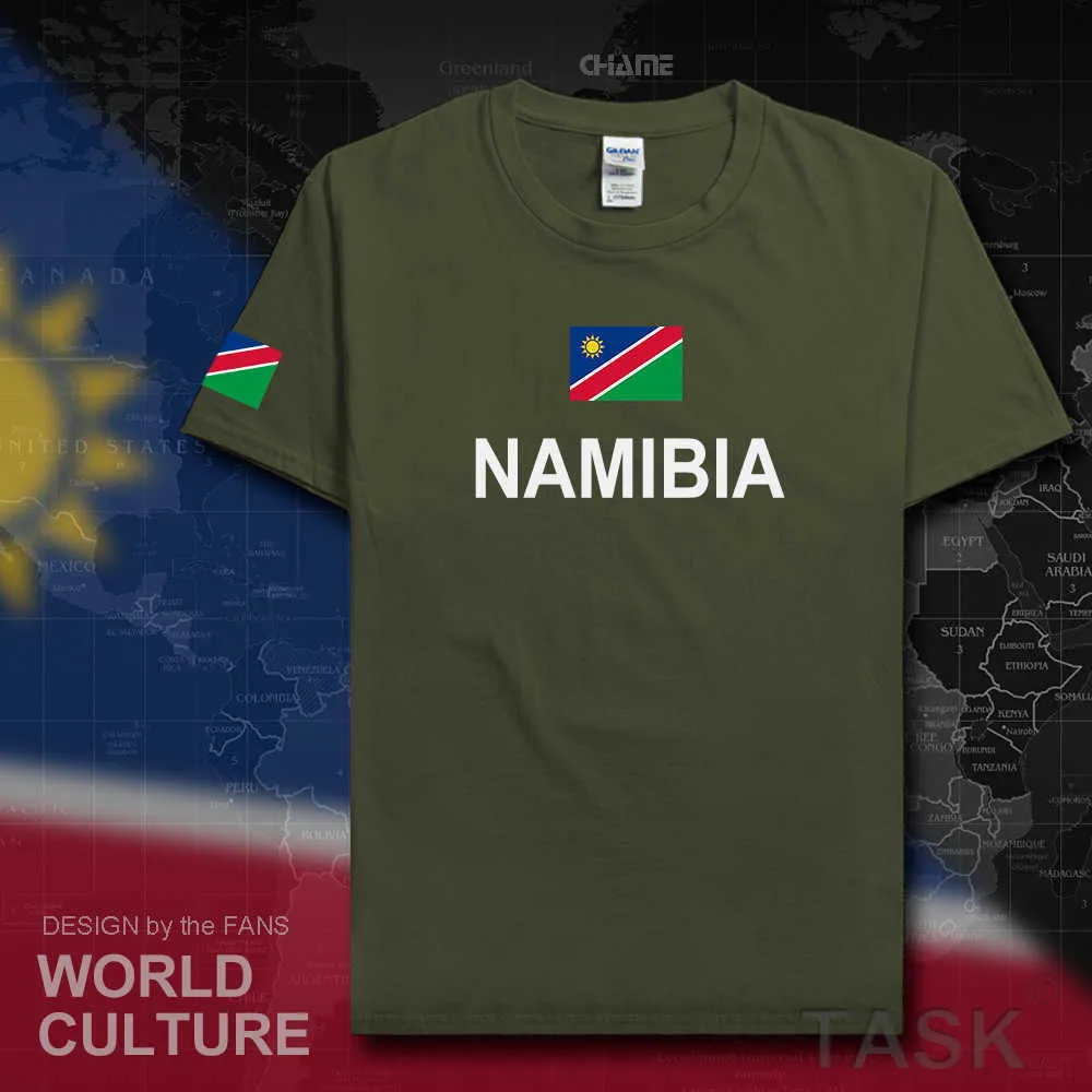Namibie Mens T-shirts Mode Jersey Nation Team 100% coton T-shirt Vêtements Tees Pays Sportif Footballeur Nam Namibien X0621