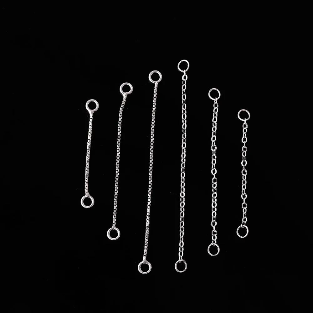 2st Högkvalitativ 925 Sterling Silver Komponenter Öronlinje Smycken Göra fynd Kedja DIY Earrings Trådtillbehör Partihandel