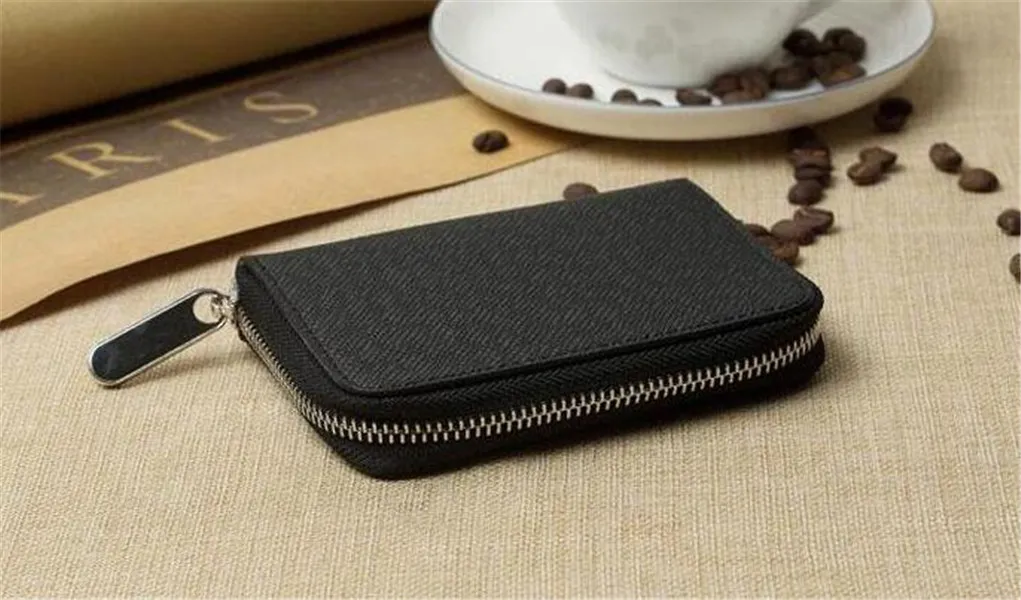 Purses Mens Wallet Short Card Holders Paris Plaid Style Male Man single zipper Purse Canvas Multiple With Box326w