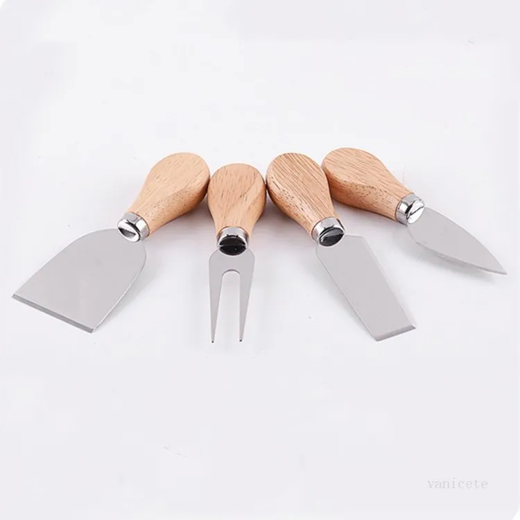 Ostkniv set ost verktyg sätta ekhandtag kniv gaffel skovel kit graters bakning ost smör pizza skivor cutter kök verktyg t2i52218