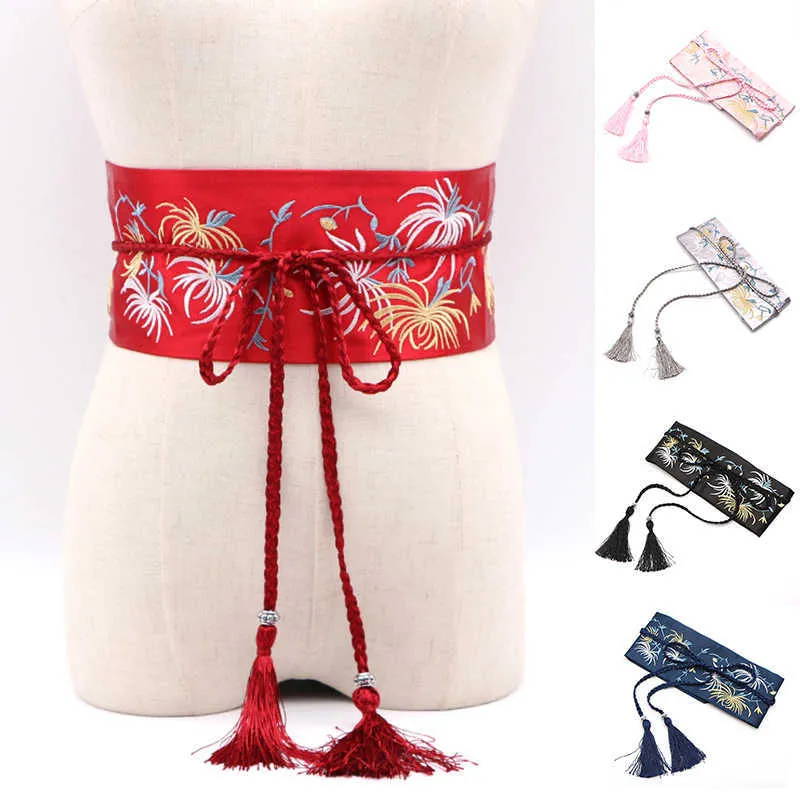 Japanische traditionelle Kleidung für Damen, breiter Bund, Vintage-Modedruck, Yukata, Obi, Schärpe, Kleidungszubehör, G1026