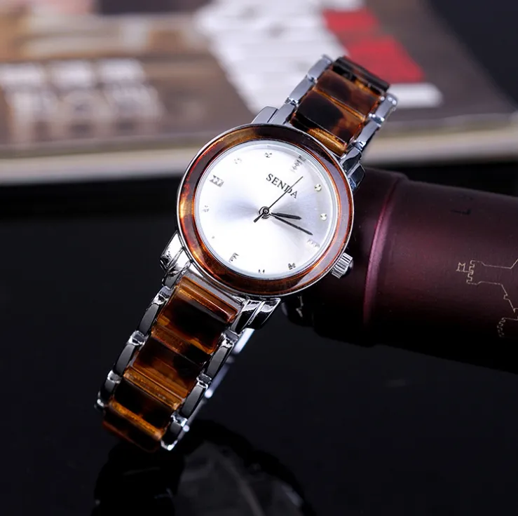 SENDA Merk Moeder Parel Shell Wijzerplaat Trendy Quartz Dameshorloge Delicate Studenten Horloges Sieraden Gesp Mode Dames Watche207i