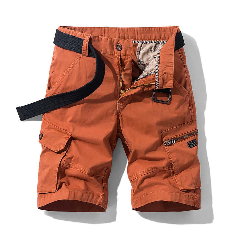 Männer Sommer Taktische Baumwolle Cargo Shorts Männer Streetwear Taschen Shorts Männer Casual Mode Lose Camouflage Shorts 28-38 210720