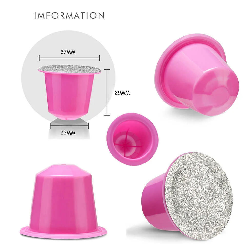 Disposable Filter Pod Aluminum Foil Lids Coffee Capsule For Nespresso Reusable Crema Maker Reffillable s 211008