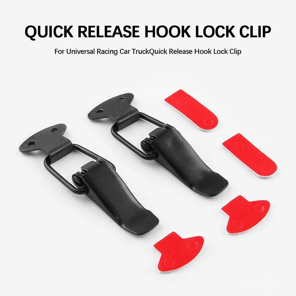 Universal Metal Bumper Durable Security Hook Lock Clip Kit Clip Hasp For Racing Car Truck Hood Quick Release Fastener Auto