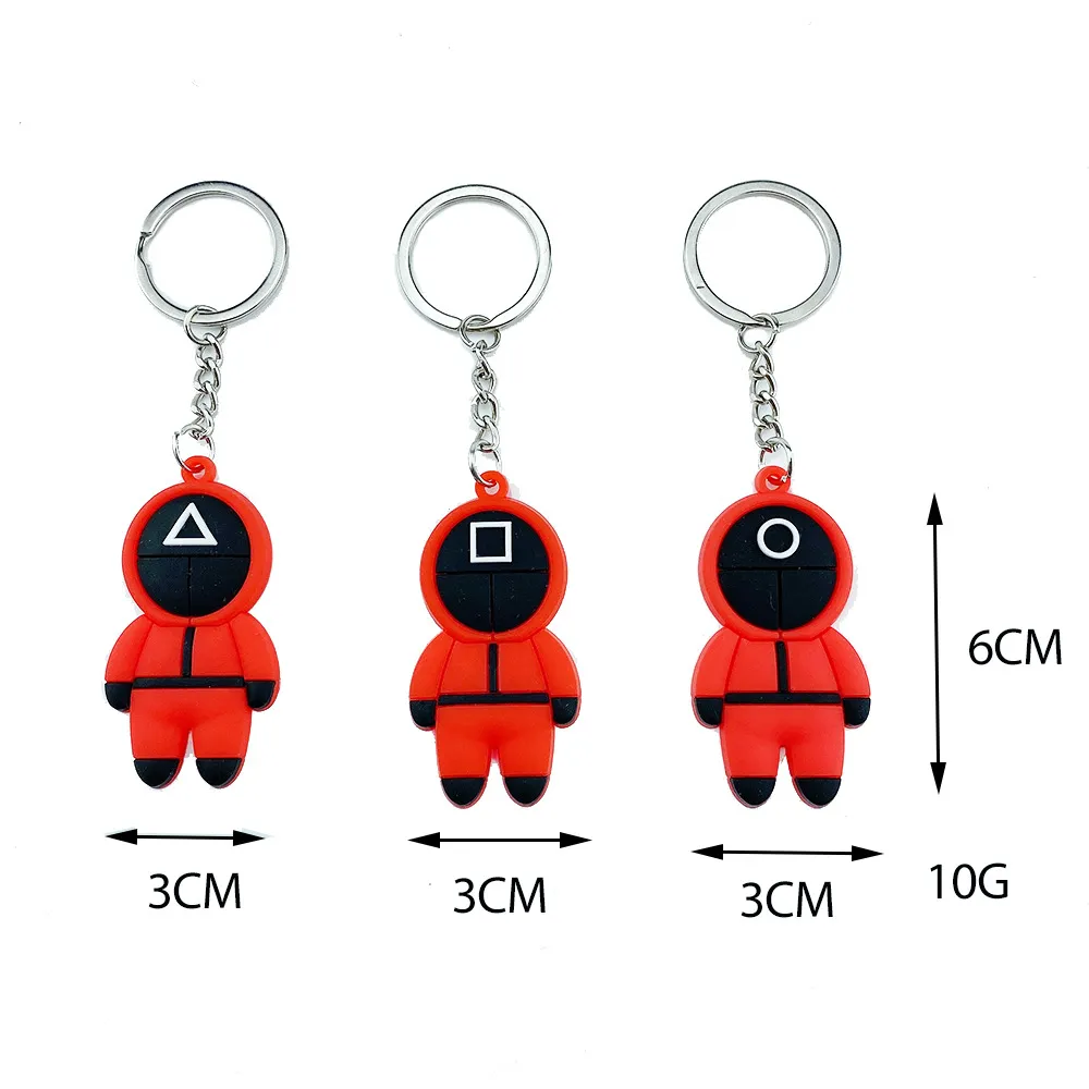 Gioco Portachiavi Soldato Triangolo Serie Party Charms creativi 2D Mini bambola Figurine Portachiavi Auto Zaino Ciondolo Regalo Ornamento Part1899714