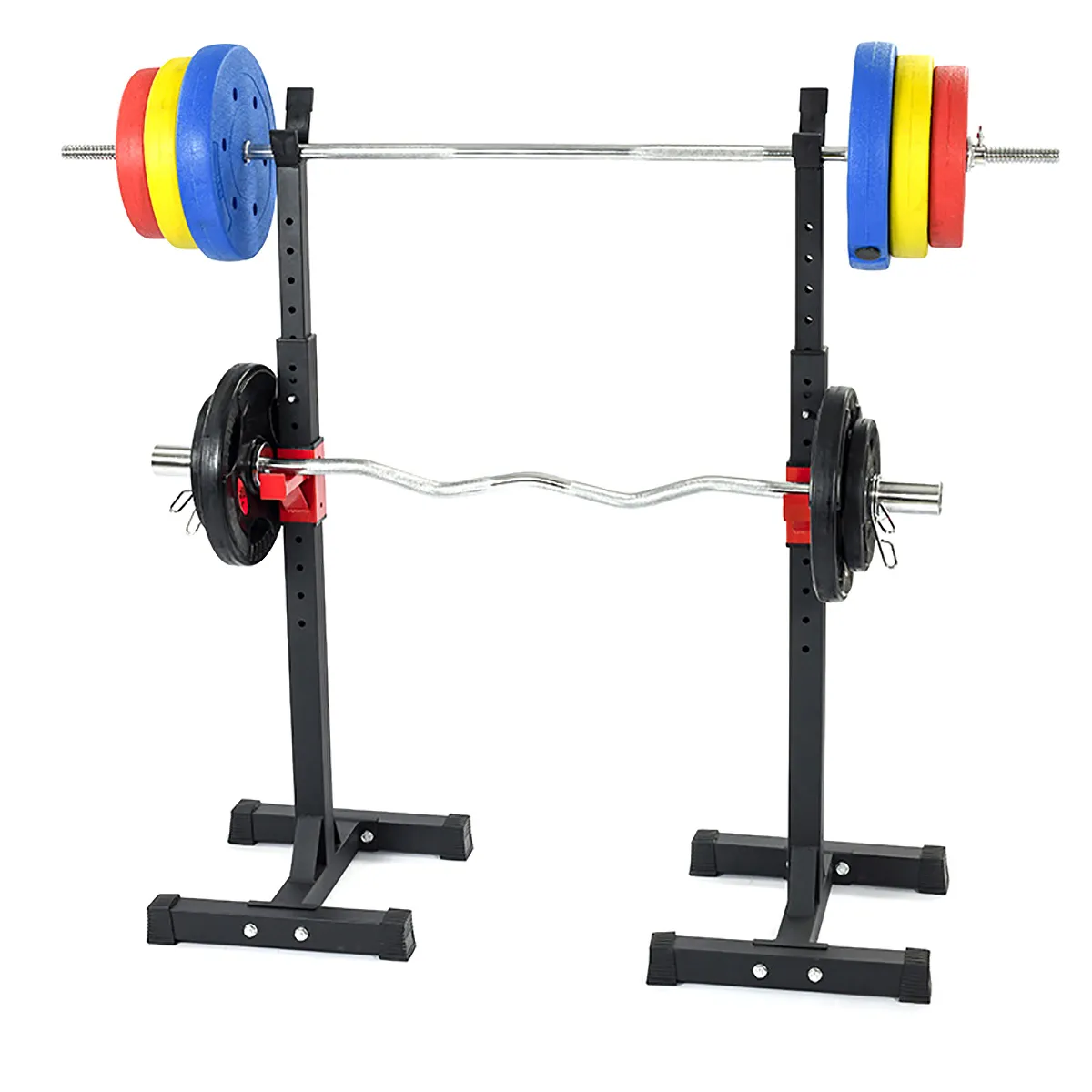 Staal Gewichtheffen Dumbbell Bar Verstelbare Squat Rack Oefening Stands Gym Fitness Training Barbell Racks Multi-Function Station Bench Press Stand Sport Equipment