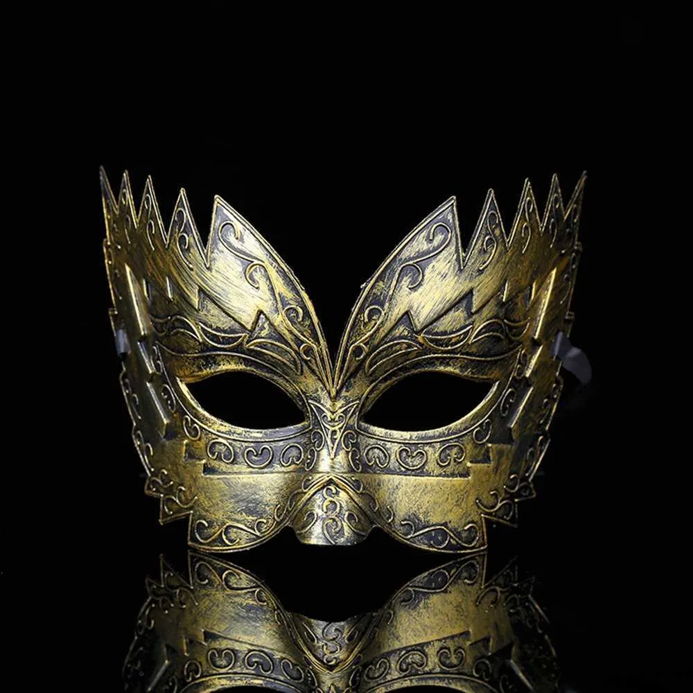 Cosmas Halloween Party Mask Venice Cut Cut Retro Rome Mask Masquerade Halloweenowe Kostiumy weneckie Maska Sawokoterbka Q0803193242