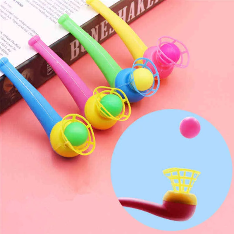 12st Pipe Ball Party Gifts Colorful Magic Blowing Pipe Floating Ball Children Toys Party Favors Birthday Present For Kids 2112167738203