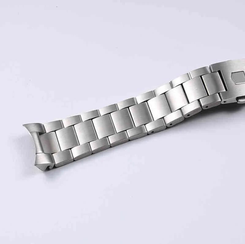 Armbandband voor TAG Heuer-serie massief roestvrij horlogeaccessoires Band 22 mm staal zilver mat textuur2682