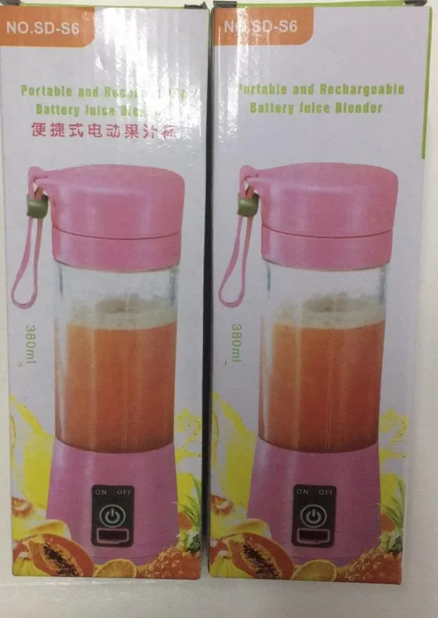 380 ml Portable Blender Juicer Cup USB RECHARGEABLE Electric Matic Smoothie Vegetabilisk frukt Citrus Orange Ju Jllbri Yummy Shop232U