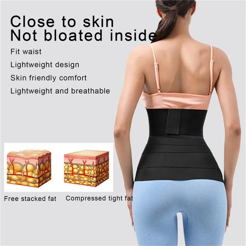Belts Hirigin Bandage Wrap Waist Trainer Shapewear Sweat Sauna Trimmer Belt Slimming Tummy Body Shaper215d
