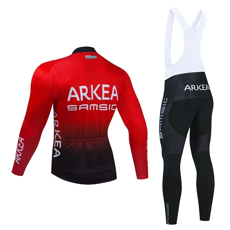 Winter2022 Arkea Team Fietskleding 3D Gel Fietsbroek Set Ropa Ciclismo Heren Sneldrogende Lange Fietsen Jersey Maillot Wear268q
