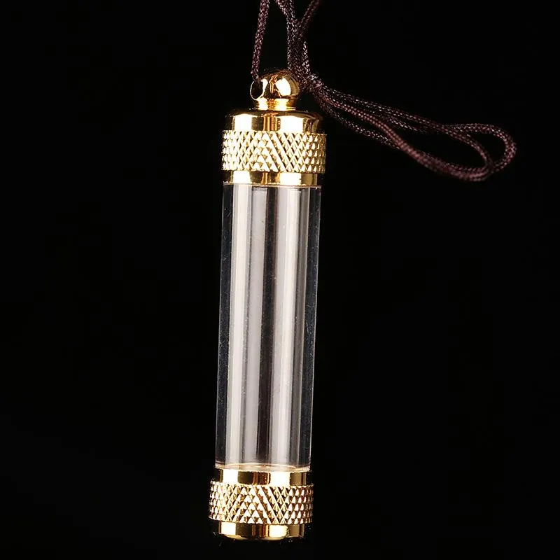 Gothic Blood Vial Necklace For Couple Lovers Men Women Transparent Glass Bottle Be Opened Pendant Necklaces261P