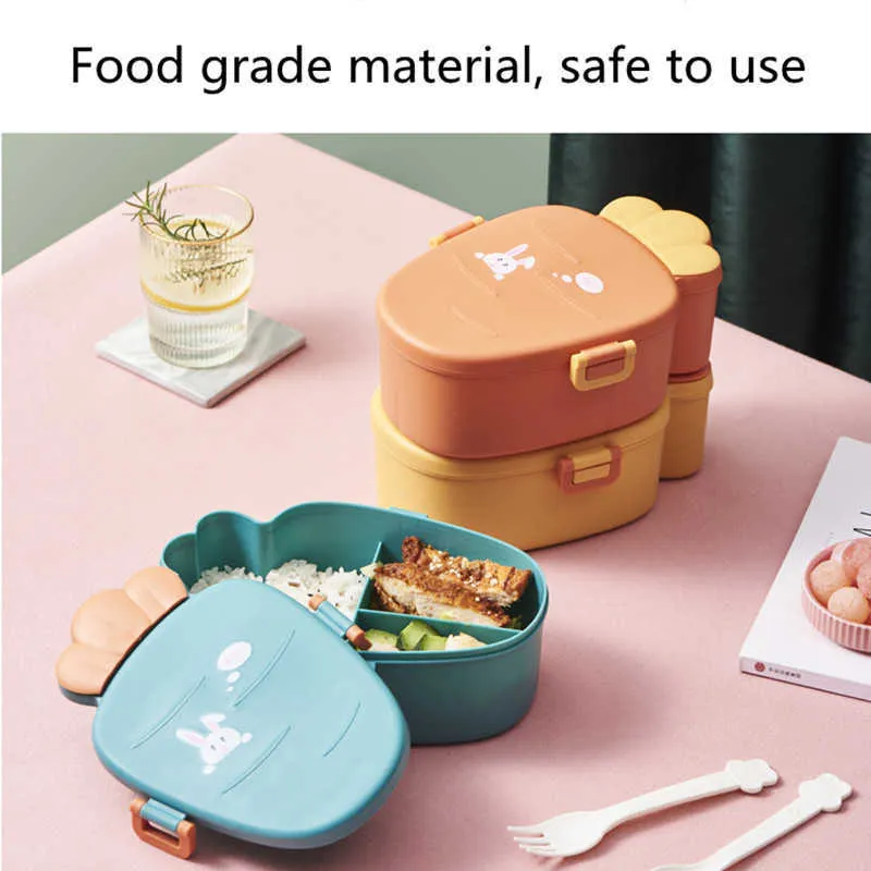 Yaratıcı Öğle Yemeği Kutusu Turp şekli Sevimli Çocuk Gitmek Portable Ofis Çalışanı Öğrenci Öğle Yemeği Kutusu Mutfak Aksesuarları Aracı 210925