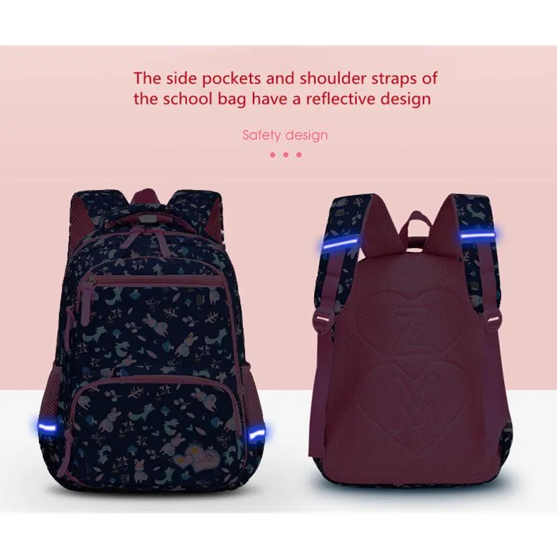 School Bags Women's Canvas Backpack Girls Student Bag Waterproof Breathable295Z