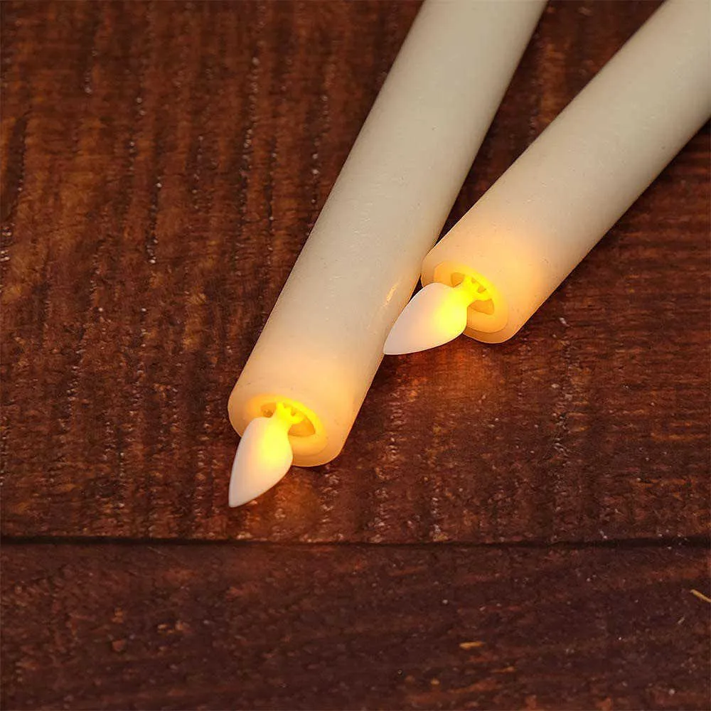 1 peça controle remoto conduzido velas de taper, velas de balanço eletrônico sem fumaça, picks de natal