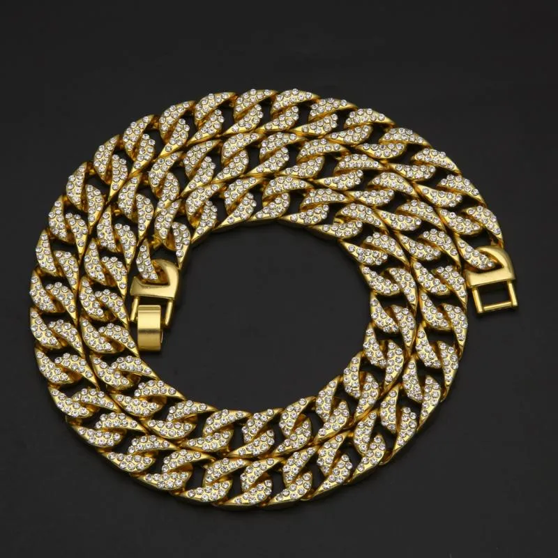 Серьги, ожерелье, хип-хоп, мужские ожерелья золотого цвета, Braclete Combo, кубинская ювелирная цепочка с кристаллами Майами For267Q