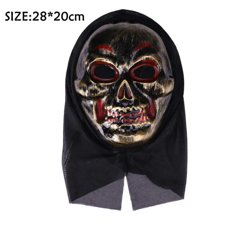 Halloweenowa maska ​​horror haloween maskarada impreza krzycząca maska ​​duchów wystrój czarownicy happy halloween impreza 2021 Q08064888145