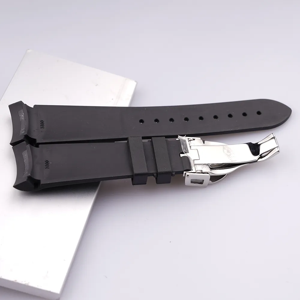 22 mm gebogenes Ende Silikonkautschuk Uhrenarmband Armbänder für Black Bay250n