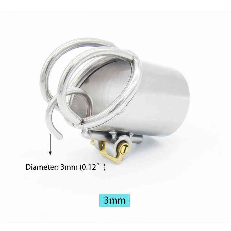 NXY Cockrings Male Stainless Steel Penis Piercing PA Puncture Cock Lock Bondage Cage Chastity Device Sex Toys Men BDSM Product A215 1124