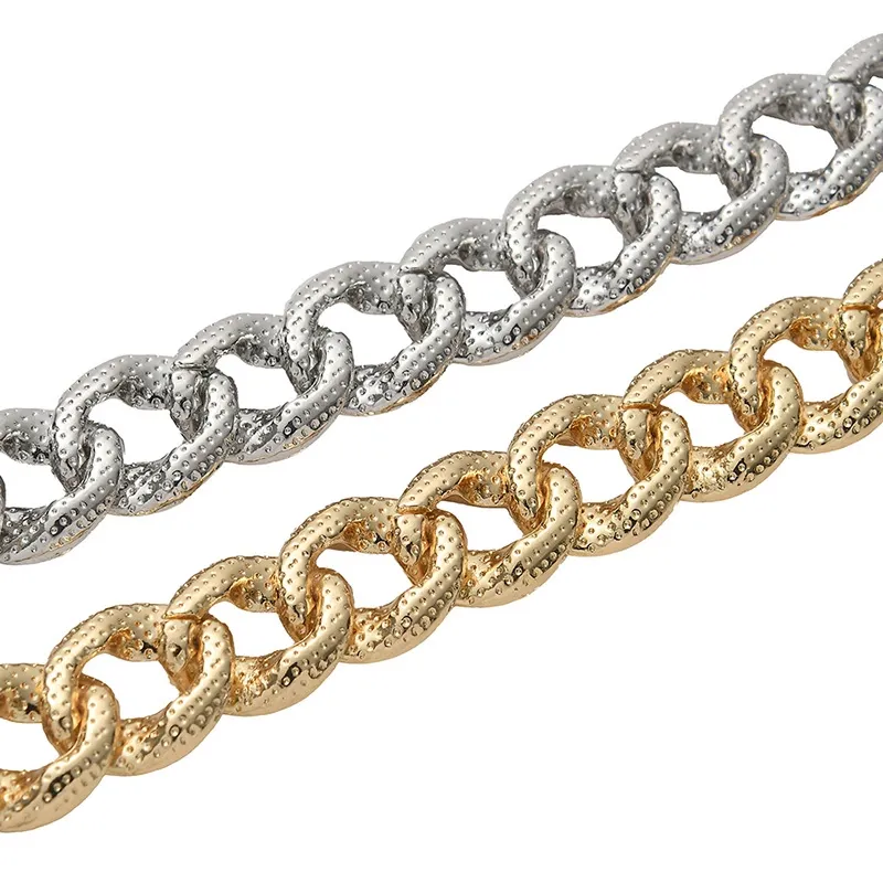 15mm 8-30 tum Chokers Tre färger Anpassade guld Silver Hip Hop Bling Diamond Cuban Link Chain Halsband för män Miami Rapper 310i