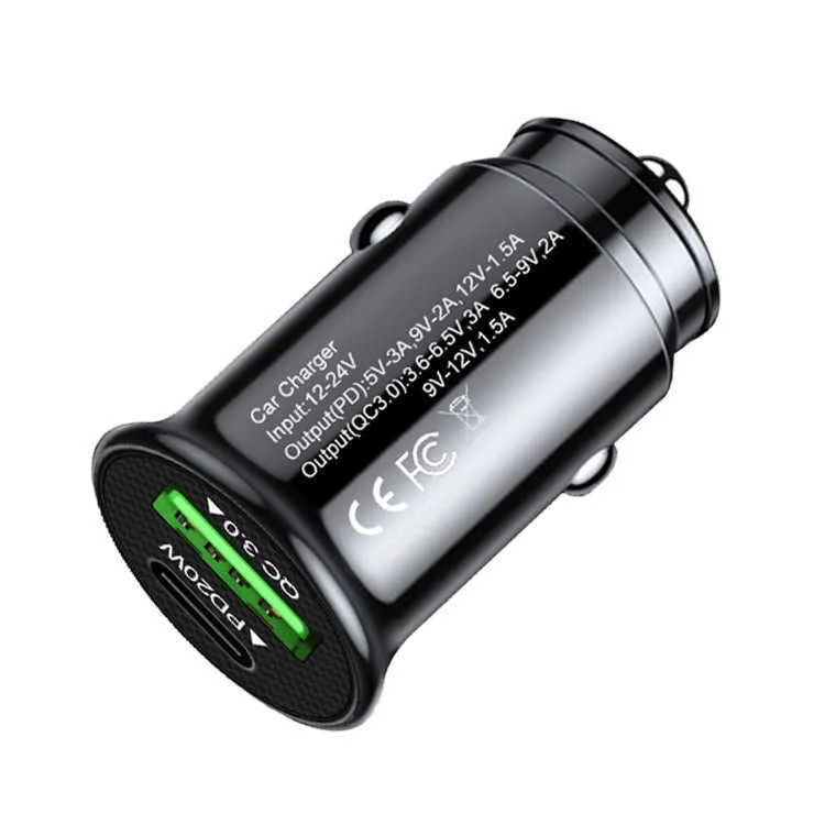 5A USB Roxgoct Car Charger Szybki ładowanie QC3.0 Typ C Kombinezon Telefon komórkowy PD 38W Szybki ładowanie Adapter do iPhone Huawei Xiaomi Samsung