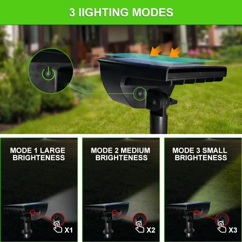 잔디밭 램프 32 LED 태양 정원 가벼운 방수 방수 스파이크 전구 야외 조명 장식 조경 스포트라이트 LAMP288R