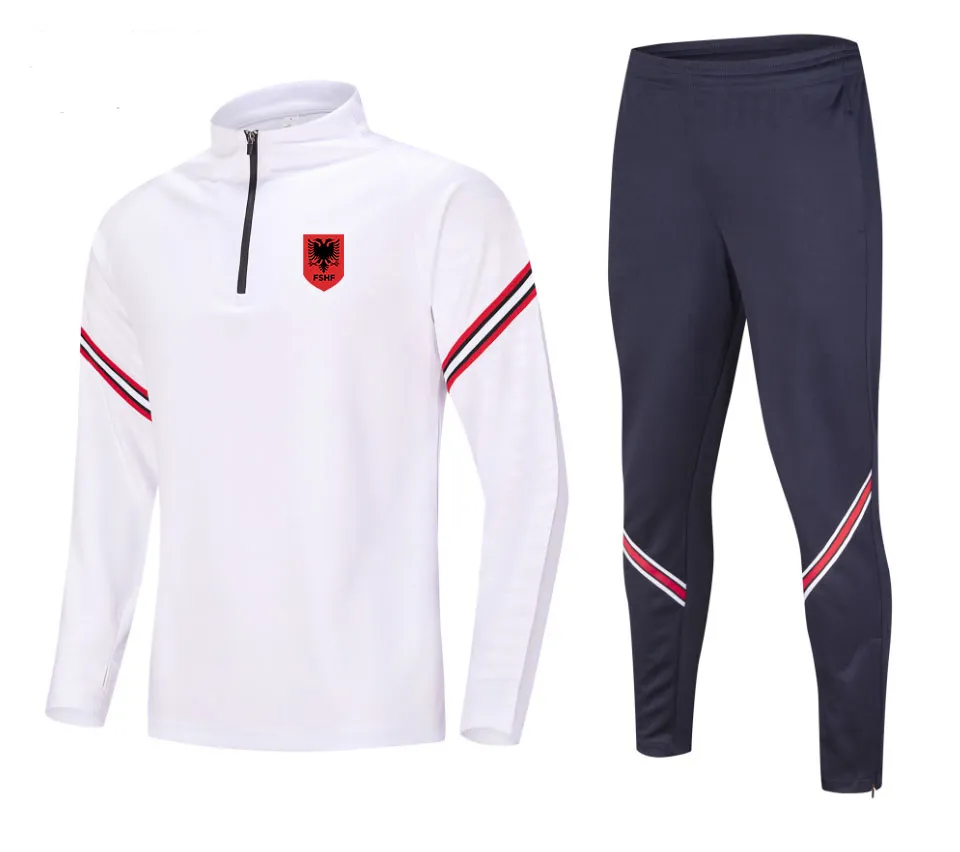 Le plus récent Albanie Football Formation Survêtements Pour Hommes Veste De Jogging Ensembles Courir Sport Porter Football Accueil Kits Vêtements Pour Adultes Hikin249F