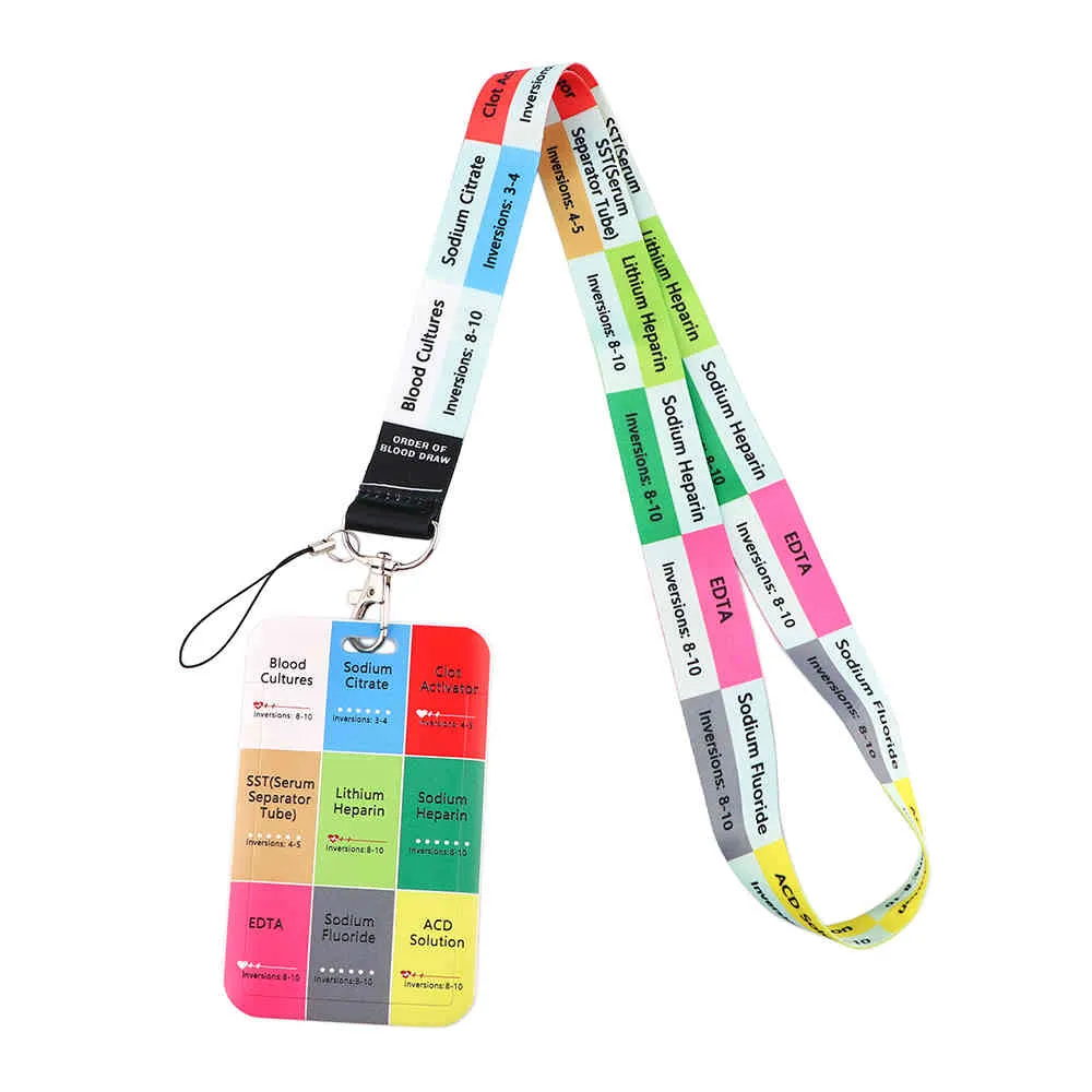 J2818 Critical Care Anaesthetics ICU Mobile Phone Neck Strap Removable Buckle Lanyard for Doctor Nurse Keychain Rope