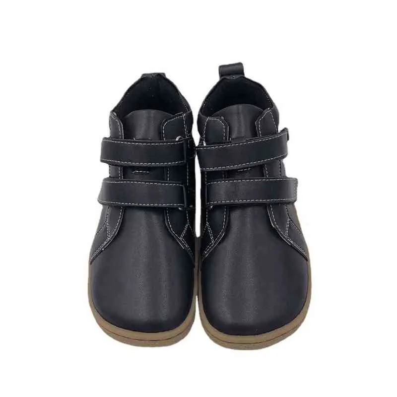 TipsieToes Top Marke Barfuß Echtes Leder Baby Kleinkind Mädchen Junge Kinder Schuhe Für Mode Herbst Winter Stiefeletten 211227