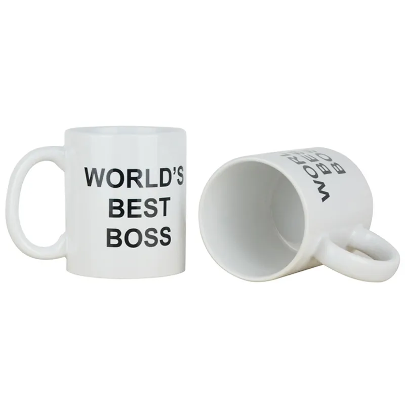 Dunder Mifflin The Office-Worlds Best Boss Kaffeetassen und Becher, 325 ml, lustige Keramiktasse für Tee/Milch/Kakao, einzigartiges Bürogeschenk 210409
