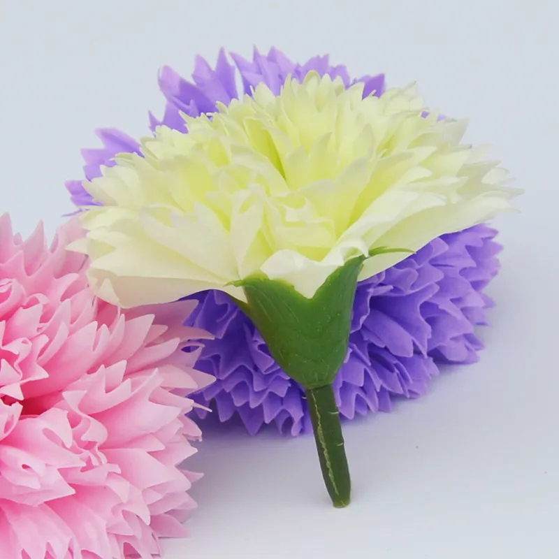 Simulation Carnation Soap Flowers Artificial rose flower Bouquet for Mother's Day Teacher's Day Thanksgiving Gift Card