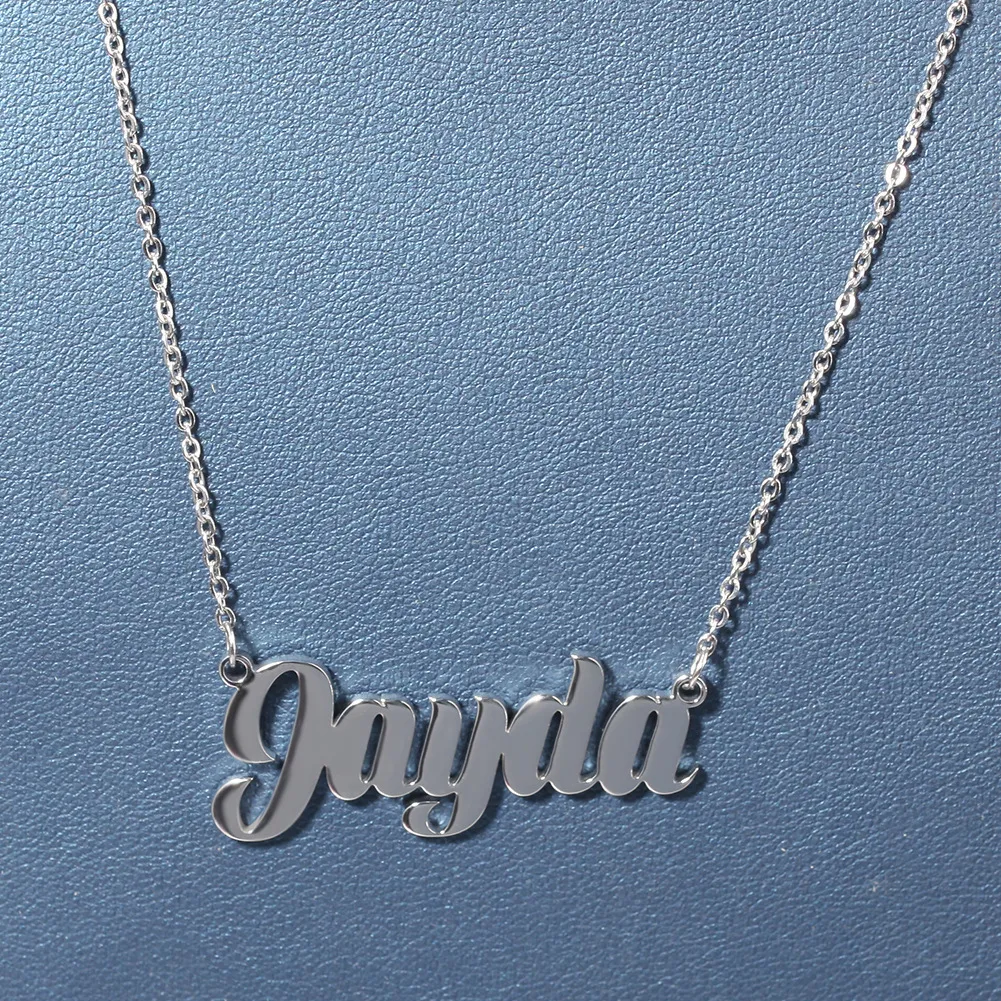 A-Z Custom Name Letters Gold Necklaces Womens Stainless Steel Choker Mens Fashion Hip Hop Jewelry DIY Letter Pendant Necklace2100