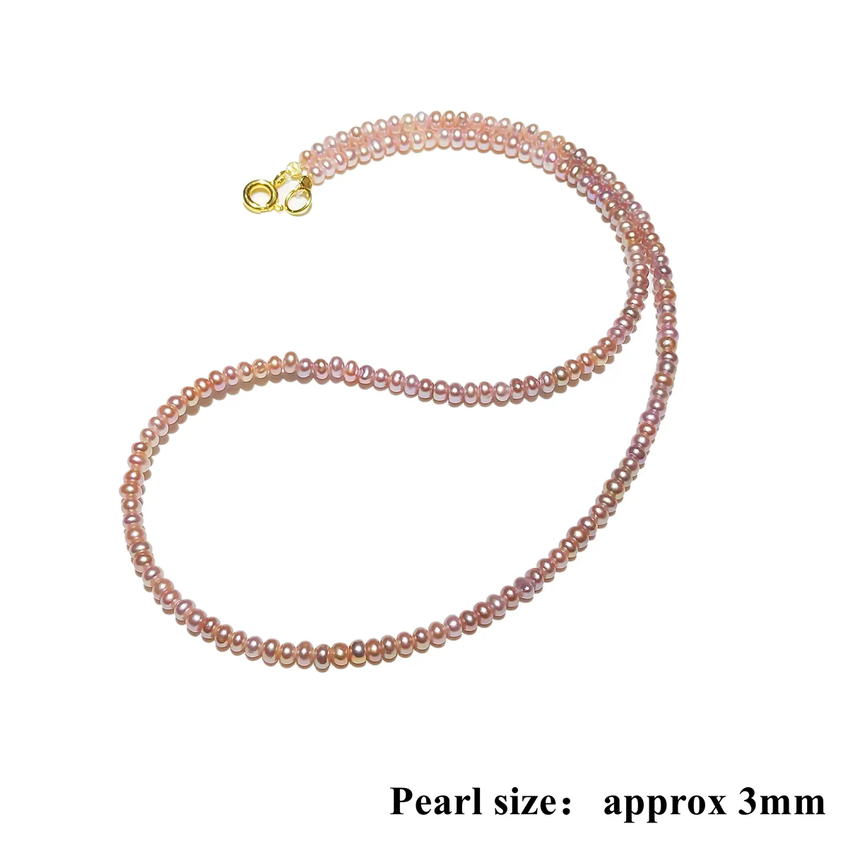 Lii Ji-gargantilla de perlas reales de 3-4mm para mujer, collar Invisible de Plata de Ley 925, regalo de San Valentín