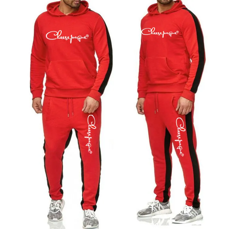 Marque de mode hommes ensembles survêtements automne nouveaux hommes sweats à capuche + pantalons de survêtement deux pièces costume à capuche ensembles décontractés hommes vêtements