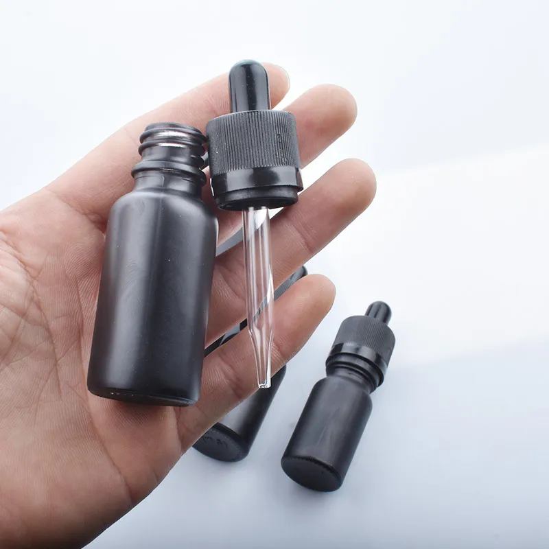 10ml 15ml 30m10ml-100ml Bottiglie contagocce in vetro nero Bottiglie di olio essenziale contenitori di trucco armaterapia di profumo