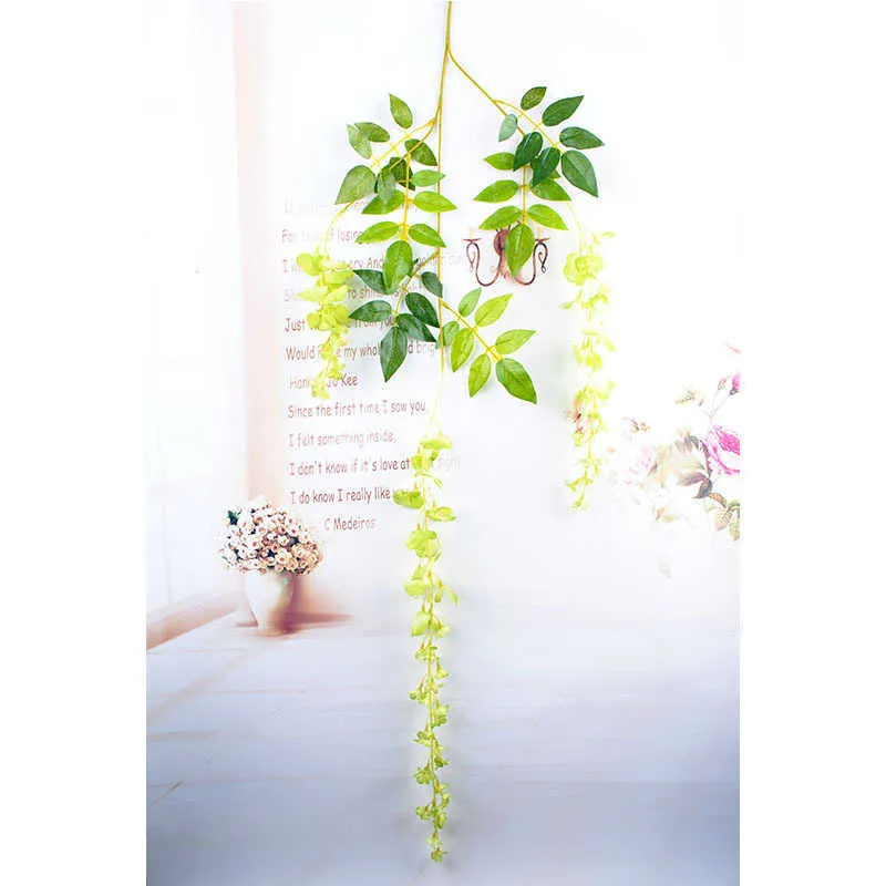 Fiesta de fiesta decoración flor 105cm wisteria artificial planta fake planta ventana creativa bricolaje hogar tienda