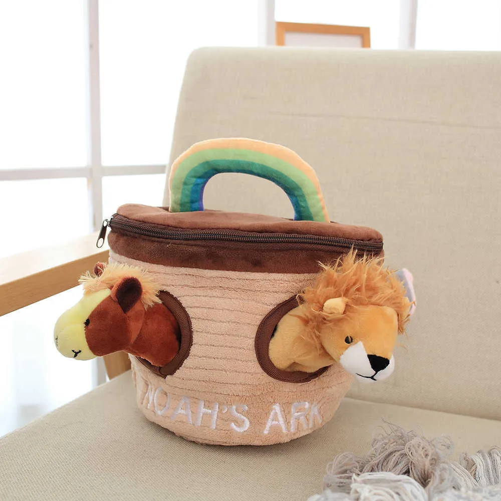 Noah039s Ark Play House Peluş Hayvanlar Hayvan Doldurulmuş Çocuklarla Ses Oyuncakları Eğitim Yumuşak Toddler Bebek Hediyesi 2107288332774