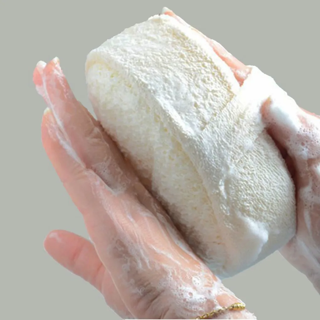 LOOFAH الطبيعية الإسفنج حمام الكرة دش فرك غسل الجسم وعاء الإسفنج الغسيل دائم صحي تدليك فرشاة 1000 قطعة