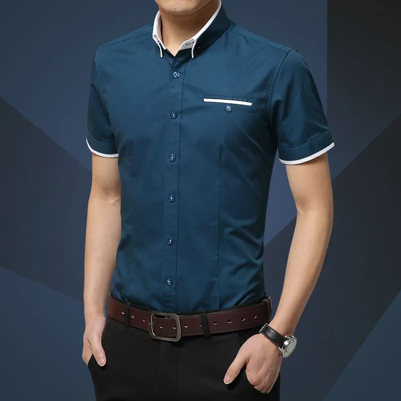 Summer Mens Shirt Brand Luxury Men Coton Coton Short Sleevess Robe Shirt Cold-Down Cardigan Kirgan Men Vêtements xxl