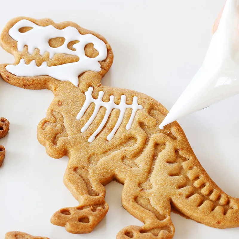 3 pz Dinosauro Formine Biscotti Formine Fondente Stampo Biscotti Fai da Te Strumenti la Cottura della Torta Set di Taglierine Biscotti Fondente 3D di Natale I Bambini
