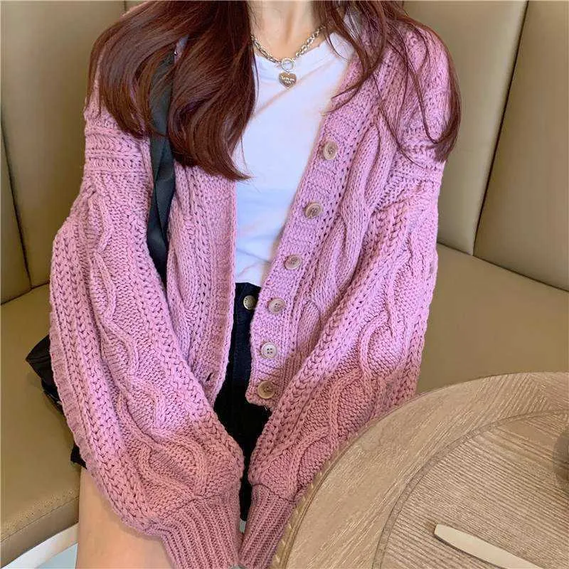 H.SA Vintertröja Cardigans för kvinnor V Neck Batwing Sleeve Chic Cardigan Kvinna Fall Koreansk Outwear Knit Cardigan Jacka 210716